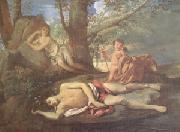 Nicolas Poussin E-cho and Narcissus (mk05) USA oil painting artist